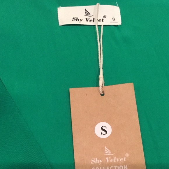 NWT Shy Velvet Green Maxi Dress Size Small - Picture 6 of 6